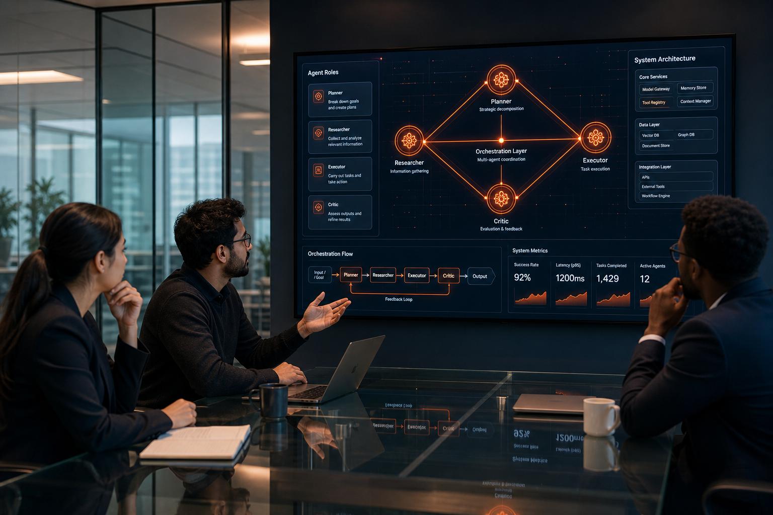 Map roles · define orchestration graph