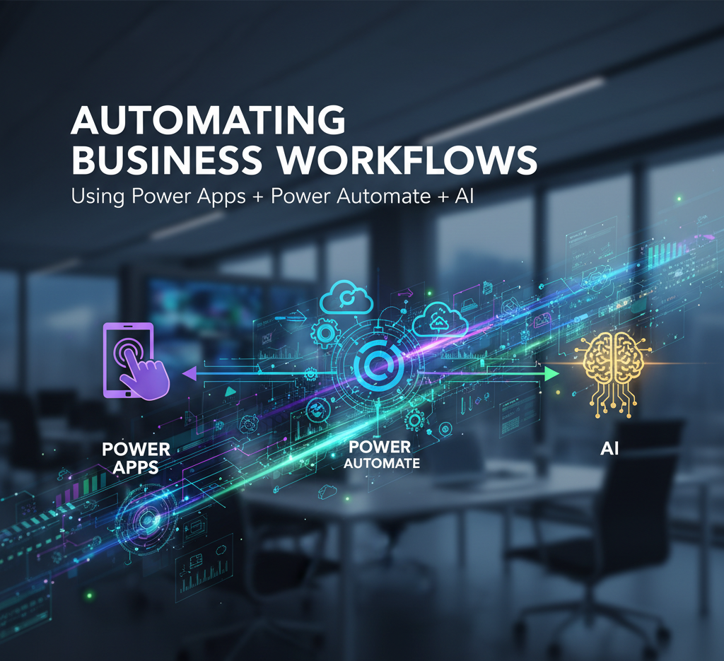 Automating Business Workflows Using Power Apps + Power Automate + AI