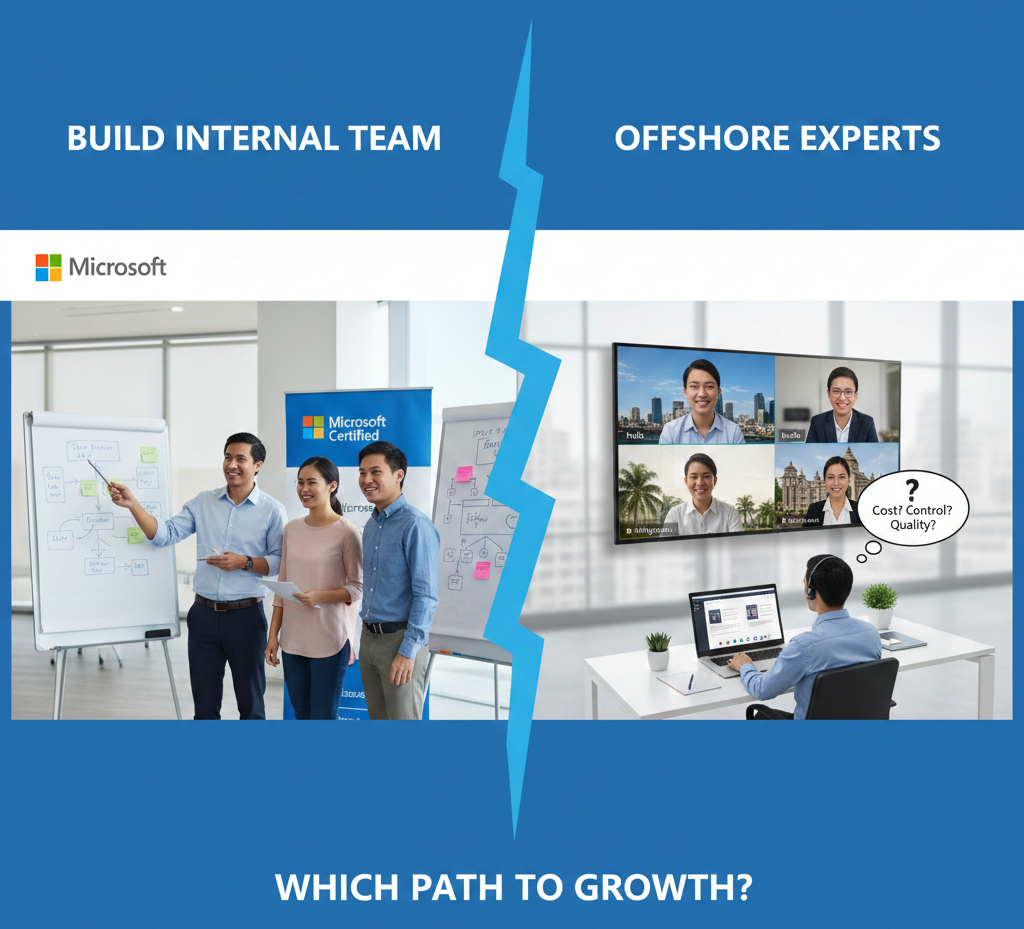 Scaling a Microsoft Practice: Build Internal Team or Use Offshore Experts?