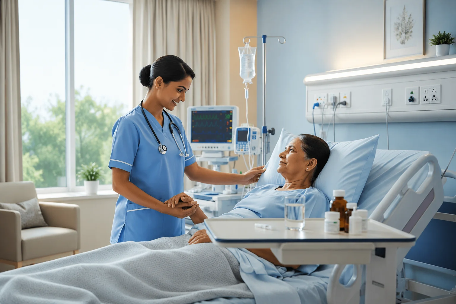 Healthcare professional reviewing digital prior authorization information